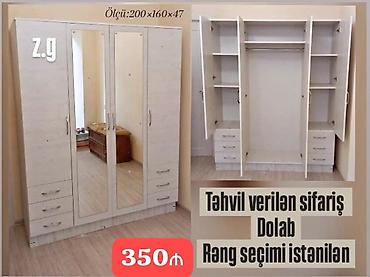 ucuz dolablar: Düz dolab, Paltar üçün, Açılan, Korpuslu, 4 qapılı — 1