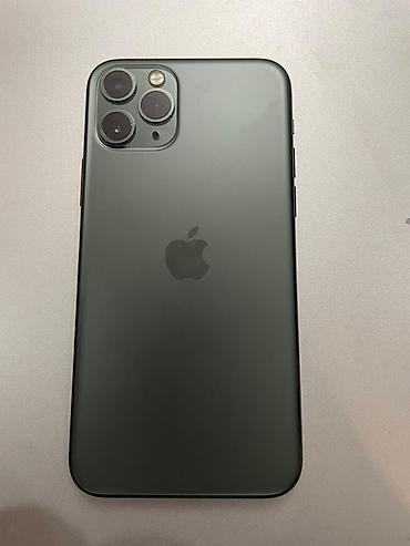 Apple iPhone: IPhone 11 Pro, Б/у, 64 ГБ, Matte Midnight Green, Зарядное устройство, 76 % — 1