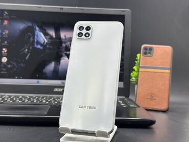 Samsung: Samsung Galaxy A22 5G, Б/у, 128 ГБ, цвет - Белый, 2 SIM