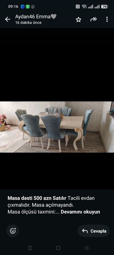 продажа столов и стульев: *Masa dəsti 500 azn Satılır* Təcili evdən çıxmalıdır. Masa at lalafo.az продажа столов и стульев: *Masa dəsti 500 azn Satılır* Təcili evdən çıxmalıdır. Masa
