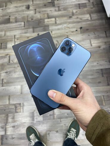 Apple iPhone: IPhone 12 Pro, 128 GB, Pacific Blue, Zəmanət, Simsiz şarj, Face ID