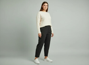 Women's Pants: Material trousers for women, size 2XL