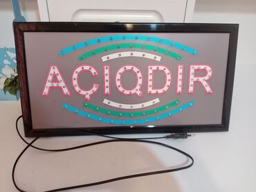 Soyuducu avadanlığı: LED işıqlandırmalı “AÇIQDIR” lövhəsi - Ön paneldə iri “AÇIQDIR”