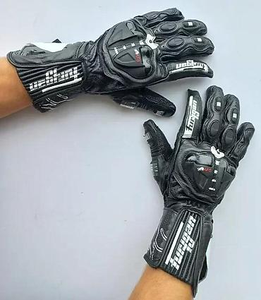 alligator rs 62: Sportske moto rukavice – duge manžetne, crna boja sa belim detaljima — 1