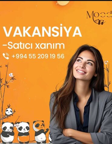 Satış üzrə menecerlər: Satış meneceri tələb olunur, Yalnız qadınlar üçün, 30-45 yaş, 6 ildən artıq təcrübə, Aylıq ödəniş