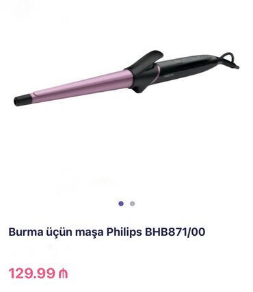 nardan internet paketleri: Saç buran maşa Philips, 180 - 210 °C, İşlənmiş, Ünvandan götürmə, Ödənişli çatdırılma