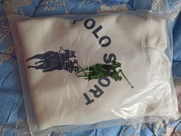 толстовка мужская с капюшоном: Мужская толстовка, S (EU 36), M (EU 38), Polo Ralph Lauren, Новый, цвет - Белый, Самовывоз, Платная доставка