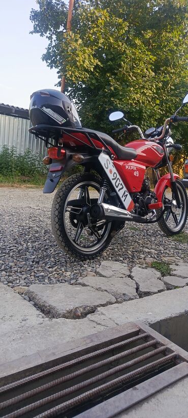 диски от опеля на ваз: Moped/motosiklet – PAPİK 49, qırmızı rəngdə. Texniki və dizayn