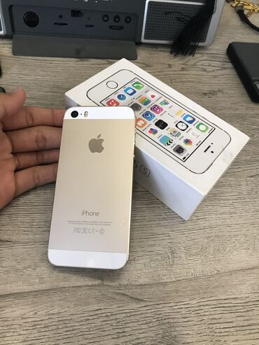 новые редми: IPhone 5s, Б/у, 16 ГБ, Matte Gold, Защитное стекло, Чехол, Коробка, 77 %