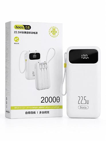 iphone cable: Внешний аккумулятор Hoco 20000 мА·ч, 22.5 Вт - Емкость: 20000 мА·ч - — 1