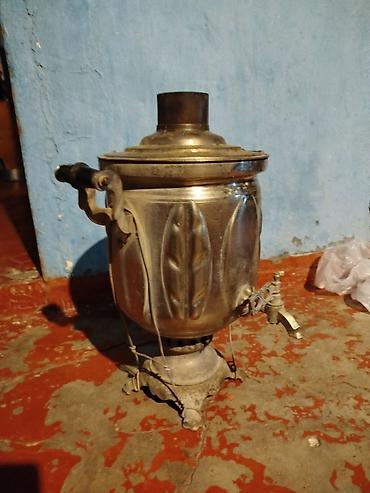 qaz sobasi temiri: Samovar satılır, 4.5 litir tutumlu, şəkildəki kimi normal vəzyətdədir — 5