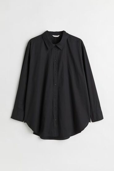 блузка в горох в Кыргызстан | ПЛАТЬЯ: 4XL (48), цвет - Черный, H&M