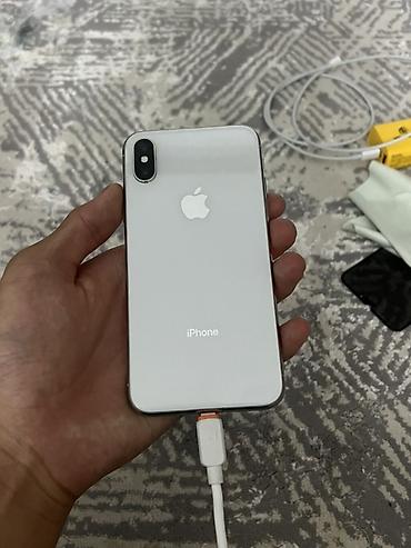 iphone икс: IPhone X, Б/у, 256 ГБ, Серебристый, Кабель, 100 % — 1