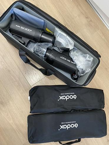 400: Комплект студийного импульсного света Godox SK400II — 2×400 Дж — 3