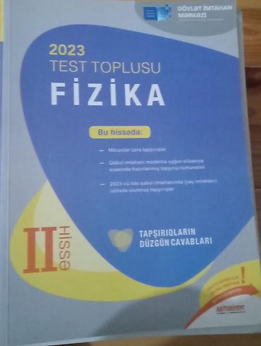 Книги и журналы: Məhsul: “2023 Test Toplusu – Fizika, II Hissə” (DİM) Xüsusiyyətlər: - — 1
