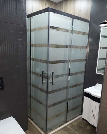 Duş kabinaları, arakəsmələr: Yeni Üstü açıq kabina, Künc üçün, Pulsuz çatdırılma — 28