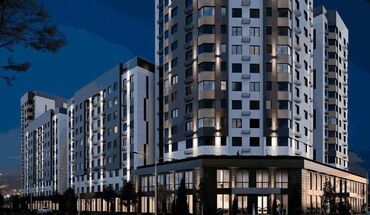 1 ком квартира ош: 2 комнаты, 74 м², Элитка, 8 этаж, ПСО (под самоотделку)