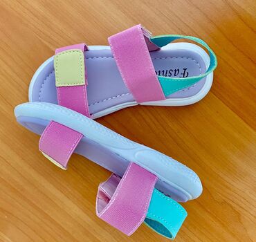 Детская обувь: Сандали для девочек, в корейском стиле, красочная пляжная обувьна