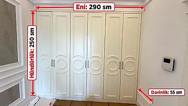 Yeni, 6 qapı, Ağ, Açılan, Düz dolab