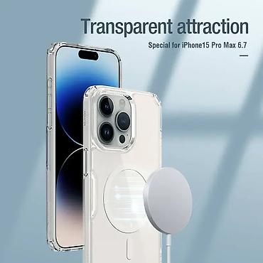 Maske i futrole za telefone: Maska Nillkin Nature Pro Magnetic za iPhone 15 Pro 6.1 plava. Uz brzu — 4