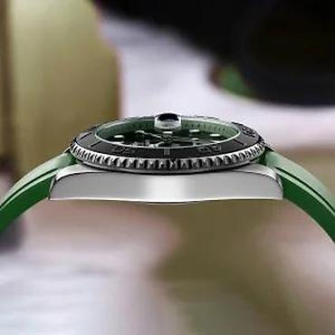 Ručni satovi: ADDIESDIVE AD2040 - 41mm -Zelena- Rolex YACHT-MASTER Homage Potpuno — 13