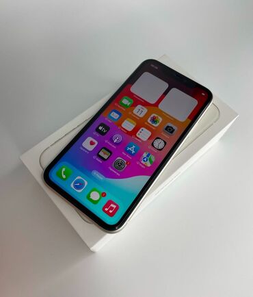 Apple iPhone: IPhone 11, 128 GB, Ağ, Zəmanət, Face ID, Sənədlərlə