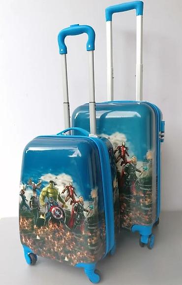 Rančevi, torbe i koferi: Dečji set kofera sa superherojskom tematikom (2 kom) - Dizajn: tvrde — 1