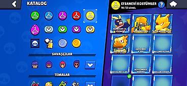 ikona: Brawl Stars hesabı – zəngin kosmetika və kolleksiya Xüsusiyyətlər: - — 10