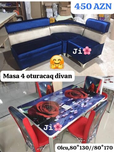 divan üstü: Künc divan və masa desti yeni
