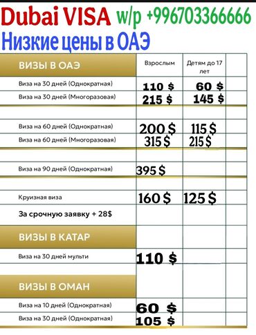 Туристические услуги: Самые низкие цены на Визу в Дубай ОАЭ