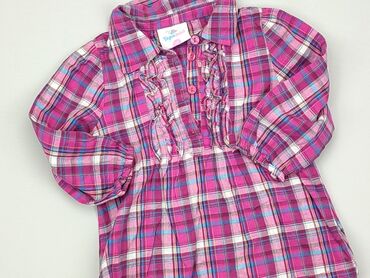 koszula flanelowa robocza: Shirt 1.5-2 years, condition - Very good, pattern - Cell, color - Pink