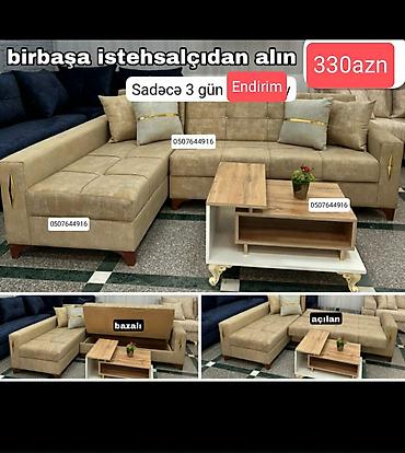 embawood kunc divanları: Künc divan, Qonaq otağı üçün, Parça, Bazalı, Açılan — 4