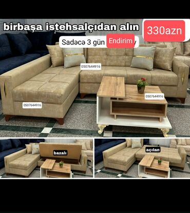 Divanlar: Künc divan, Yeni, Açılan, Bazalı, Parça, Şəhərdaxili pulsuz çatdırılma — 3