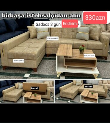 Sifarişlə divanlar: Künc divan, Qonaq otağı üçün, Parça, Bazalı, Açılan, Kitab — 1