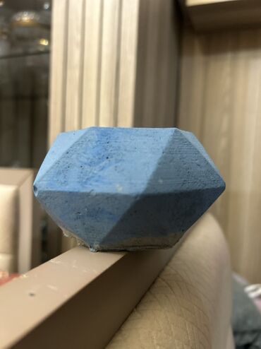 Аксессуары для кухни: Mavi rəngli, çoxüzlü (diamant formalı) dekorativ qab. - Material