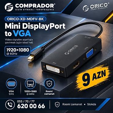 🔥 **ORICO XD-MDFV-BK – Mini DisplayPort to VGA Adapter 1080P@60Hz**