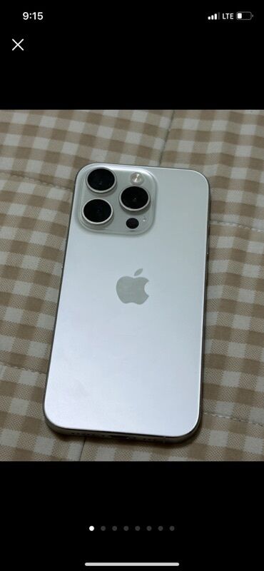 iphone 10 цены: IPhone 15 Pro, Колдонулган, 256 ГБ, White Titanium, Заряддоочу түзүлүш, 88 %