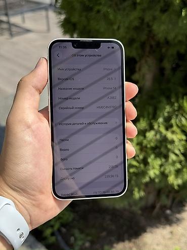 iphone cs max: IPhone 14, Б/у, 256 ГБ, Белый, Зарядное устройство, Защитное стекло, Чехол, 77 % — 6