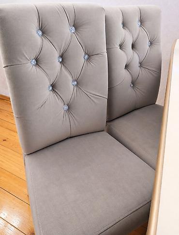 stollar ve stullar: Qonaq otağı üçün, İşlənmiş, Kvadrat masa, 6 stul — 2