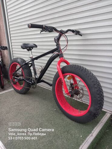 коляски велосипед: Корейский фет-байк привозной Подростковый Рама алюминиевая Размер