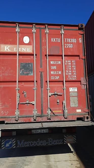 2 ci el konteyner: Seva 🌼 6 metr uzunu eni 2.40 hündürlük 2.60. Qiymet 1250 manat — 1
