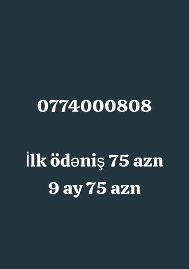 Başqa xidmətlər: İlkin ödəniş 75 AZN təşkil edir, sonrakı ödənişlər isə 9 ay ərzində