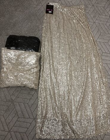 Юбки: Юбка, Модель юбки: Прямая, Макси, Высокая талия, С вырезом — 4