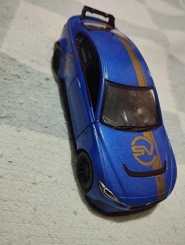 jaguar saat: Mavi rəngli metal oyuncaq maşın modeli - Korpus: metal gövdə, detallı — 4