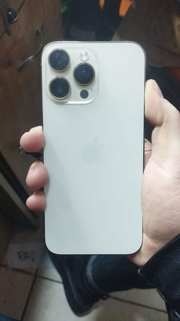 Apple iPhone: IPhone 14 Pro Max, 256 GB, White Titanium, Zəmanət, Simsiz şarj, Face ID