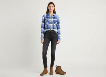 kurtka koszulowa w kratę, cropp: American Eagle, Сорочка жіноча, розмір M