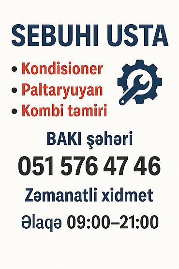 Kondisionerlər: Məişət texnikalarının təmiri kantisoner kombi paltaryuyan bitmunutka — 3