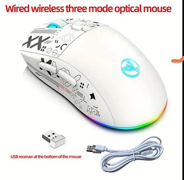 bluetooth mouse: T90 üç rejimli optik mouse - Bağlantı: 3 rejim – USB simli, 2.4 GHz — 1
