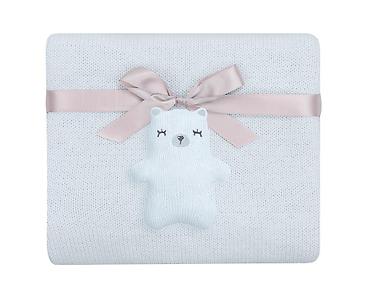 ovali: KikkaBoo Pleteno baby ćebence 75x100 “Bear with Me” – Blue Šifra — 1
