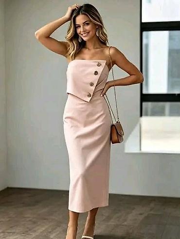 eldo design: Elegantna midi haljina bez bretela sa asimetričnim preklopom i — 3